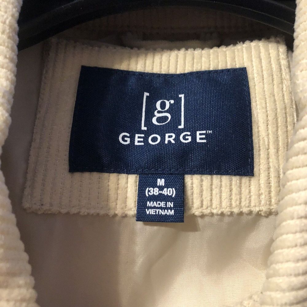 NEW MEN George Cream Soot Corduroy Full Zip Jacket Medium - Picture 7 of 14